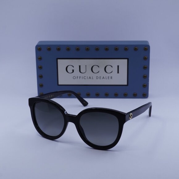 Gucci GG1315S 002 Cat Eye Sunglasses - Black/Grey Polarized - Picture 5 of 11
